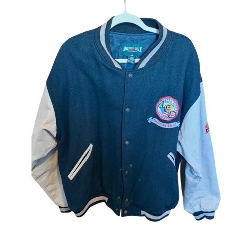 American Eagle Outfitters VTG Varsity Jacket Y2K Embroidered Patches‎ Large